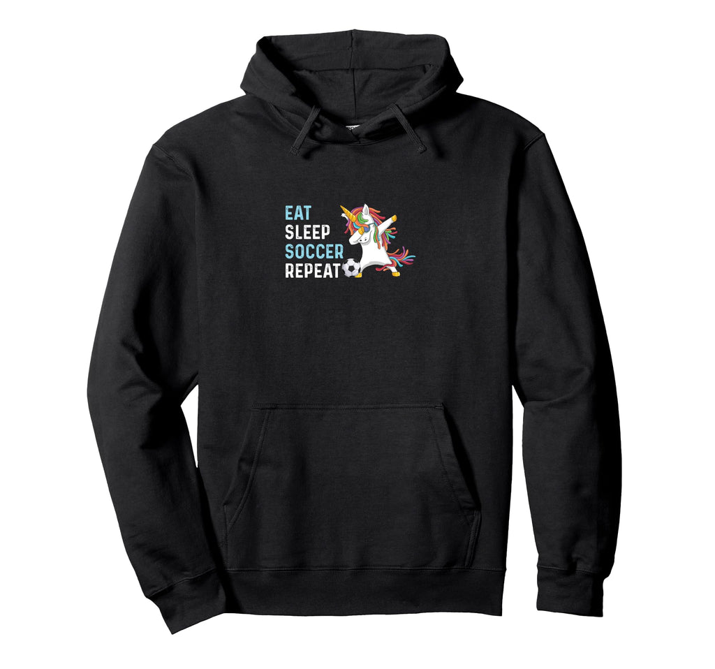 Funny Eat Sleep Soccer Repeat Hoodie - Aesthetic Graphic for Adults