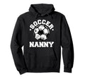 Soccer Nanny Soccer Ball Distressed Hoodie - Unique Graphic Men Women