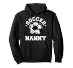 Soccer Nanny Soccer Ball Distressed Hoodie - Unique Graphic Men Women
