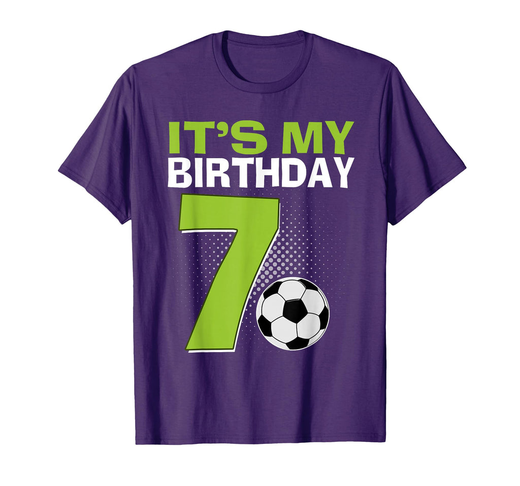 Its My 7Th Birthday Soccer Football 7 T-Shirt - Streetwear Style Unisex