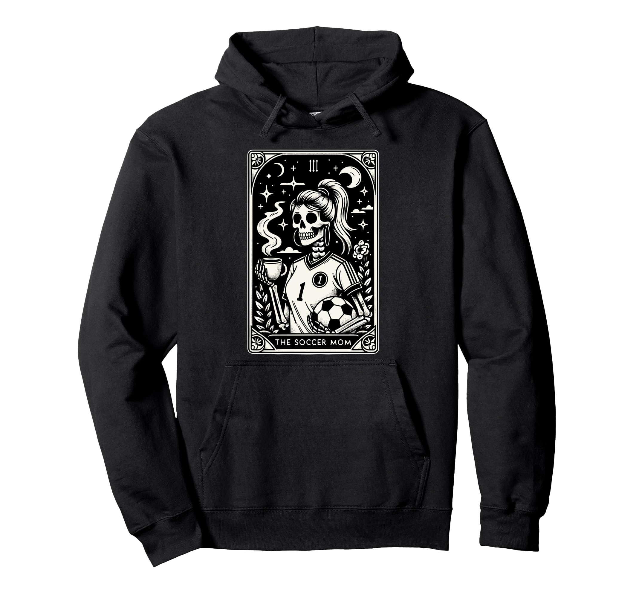 Soccer Mom Soccer Mum Tarot Card Hoodie - Minimalist Print Men Women