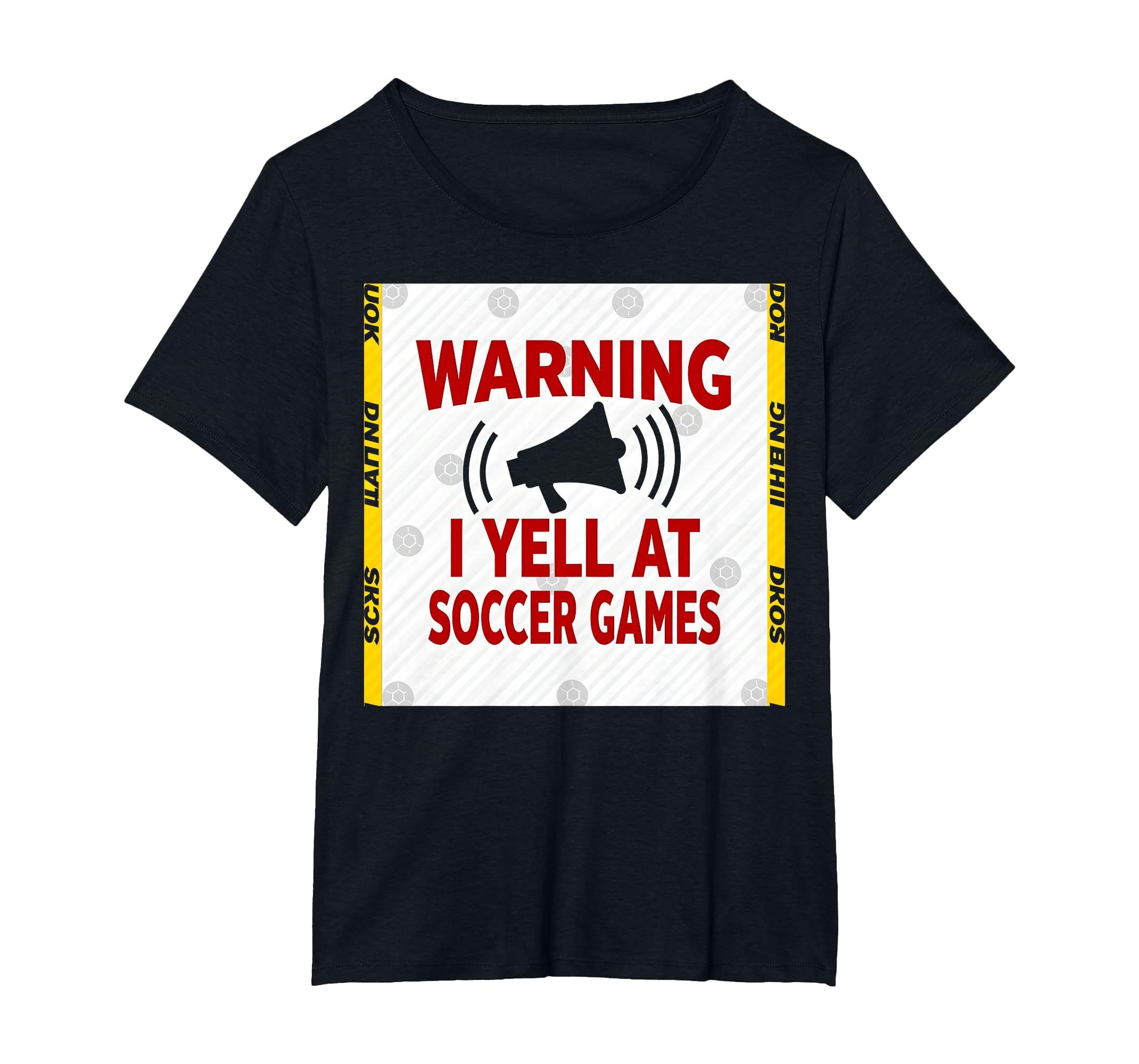 Warning I Yell Soccer Games T-Shirt - Unique Graphic for Adults