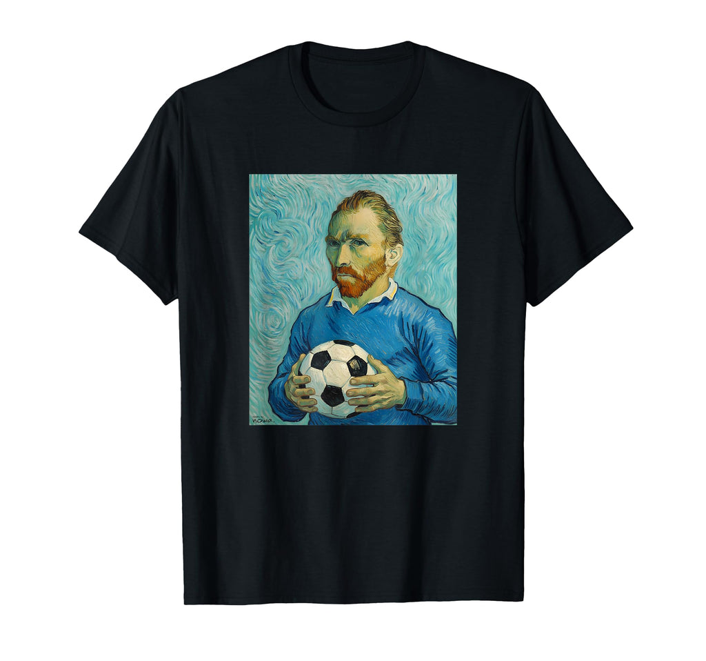 Vincent Loves Football And Soccer Blue T-Shirt - Graphic Print Unisex