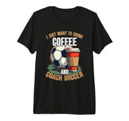 Coaching Soccer Dad Coach Soccer T-Shirt - Minimalist Print Men Women