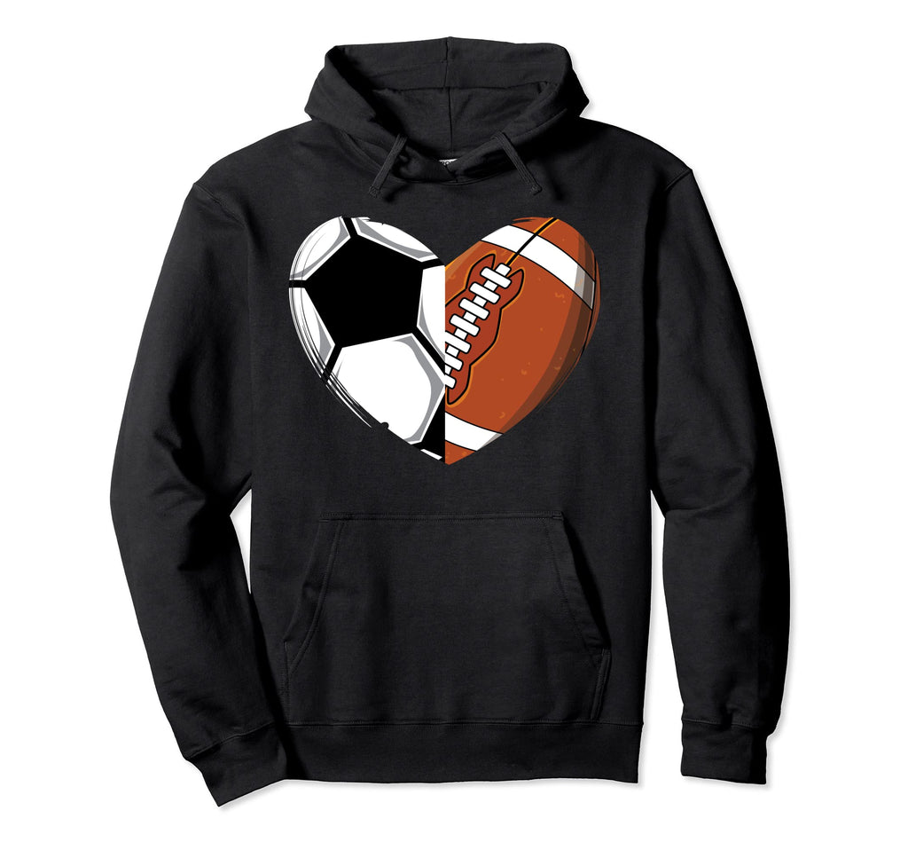 Soccer Heart Football Heart Coach Team Hoodie - Streetwear Style Unisex