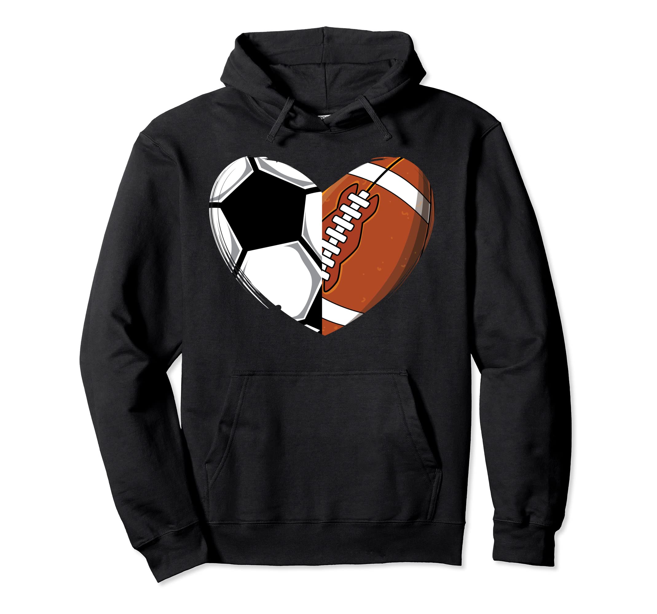 Soccer Heart Football Heart Coach Team Hoodie - Streetwear Style Unisex