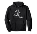 Line Art Soccer Sport Player Football Hoodie - Streetwear Style Unisex