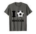I Love Heart Soccer Ball Futbol T-Shirt - Custom Art Print Men Women
