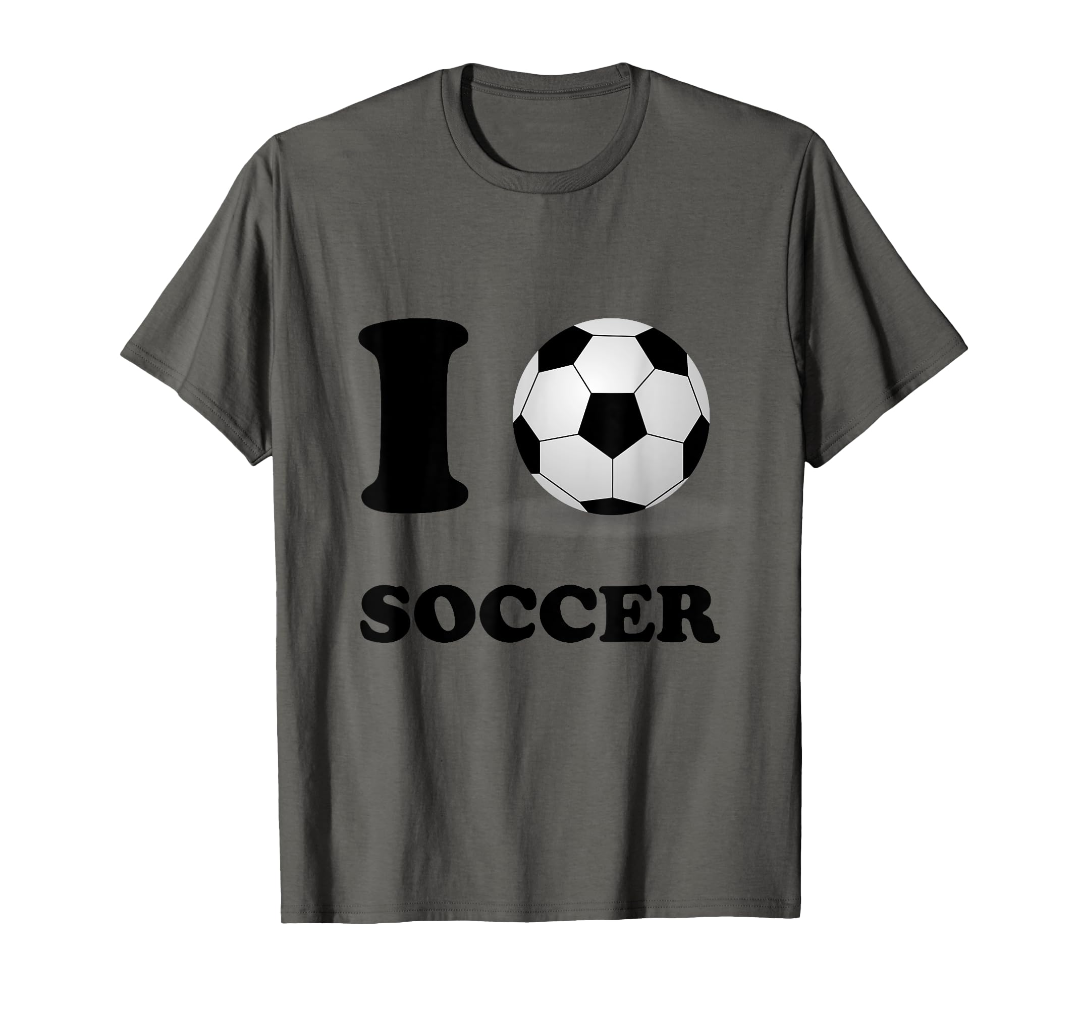 I Love Heart Soccer Ball Futbol T-Shirt - Custom Art Print Men Women
