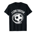 I Love Soccer Ball Passion T-Shirt - Casual Everyday Wear for Adults