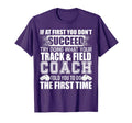 Funny Track Field Coach Thank You T-Shirt - Minimalist Print for Adults