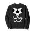 Soccer Lala Funny Soccer Heart Sweatshirt - Minimalist Print Men Women