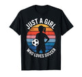 Who Loves Soccer Just Soccer T-Shirt - Fun Novelty Design for Adults
