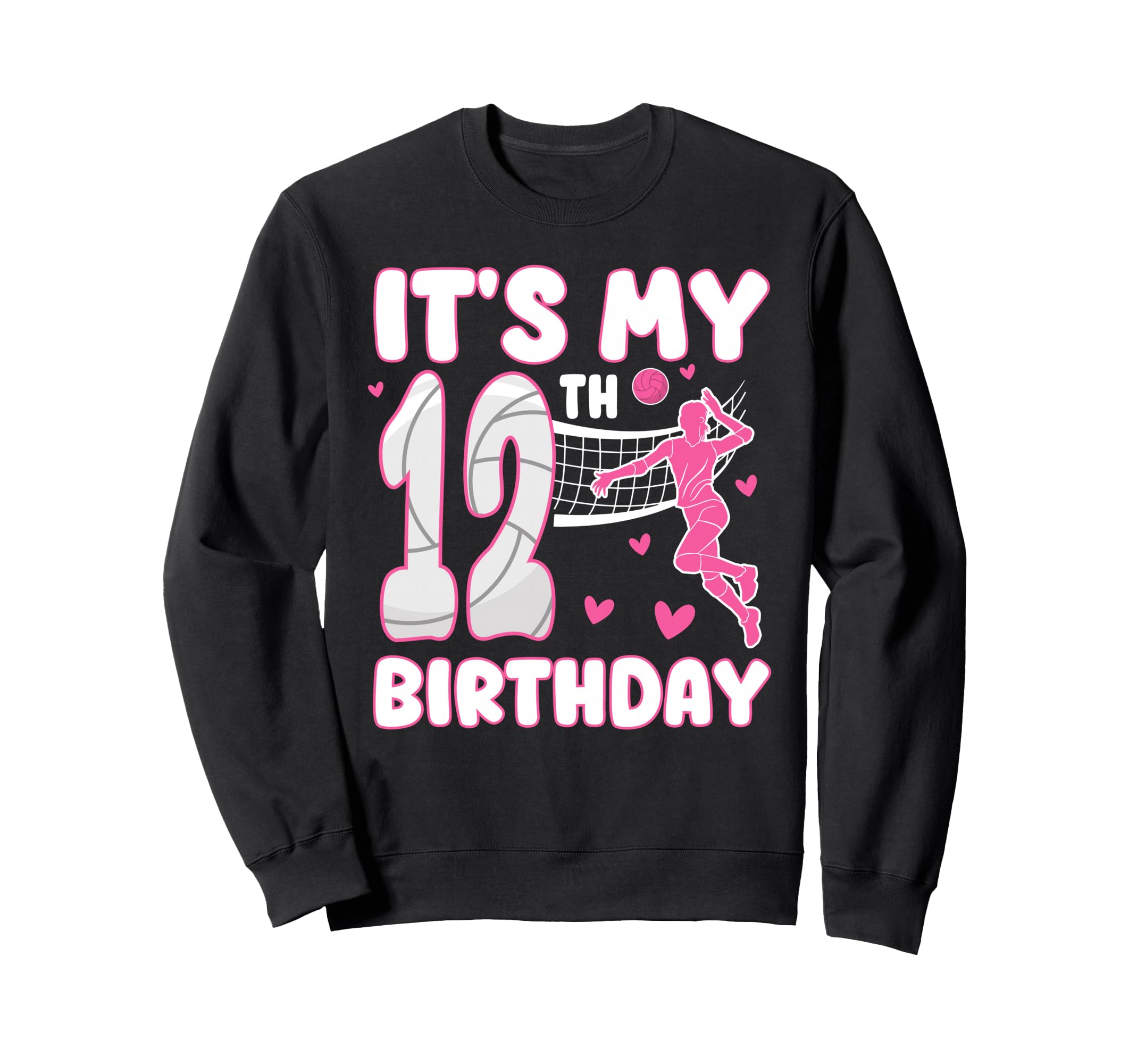 Its My 12Th Birthday Volleyball Sweatshirt - Minimalist Print for Adults