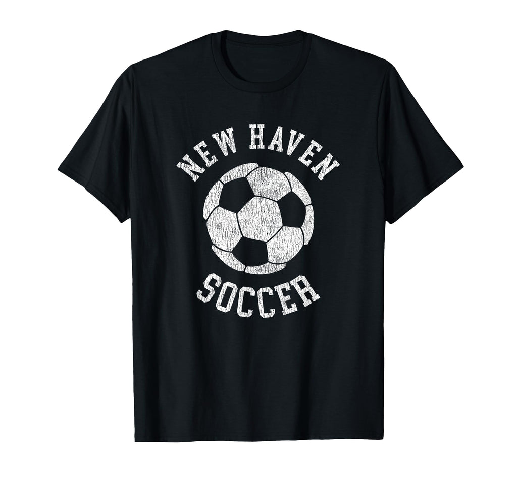 New Haven Soccer Distressed 90S T-Shirt - Custom Art Print for Adults