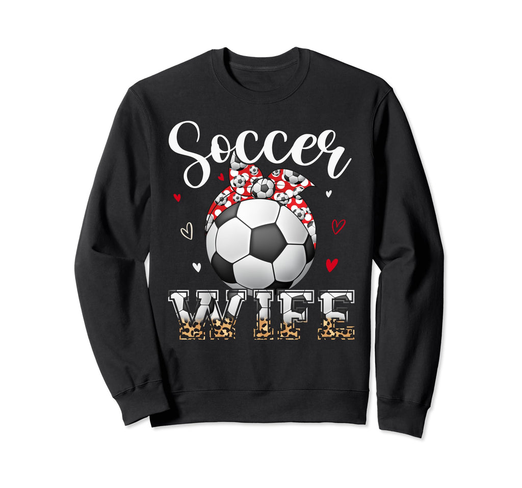 Womens Soccer Wife Headband Sweatshirt - Fun Novelty Design for Adults