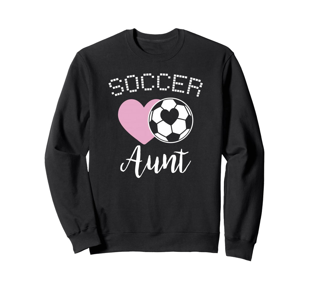 Soccer Aunt Love Heart Auntie Niece Sweatshirt - Custom Art Print Unisex