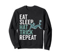 Eat Sleep Hat Trick Repeat Soccer Sweatshirt - Minimalist Print Unisex