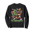 Dabbing Mexican Soccer Chica Sweatshirt - Fun Novelty Design for Adults