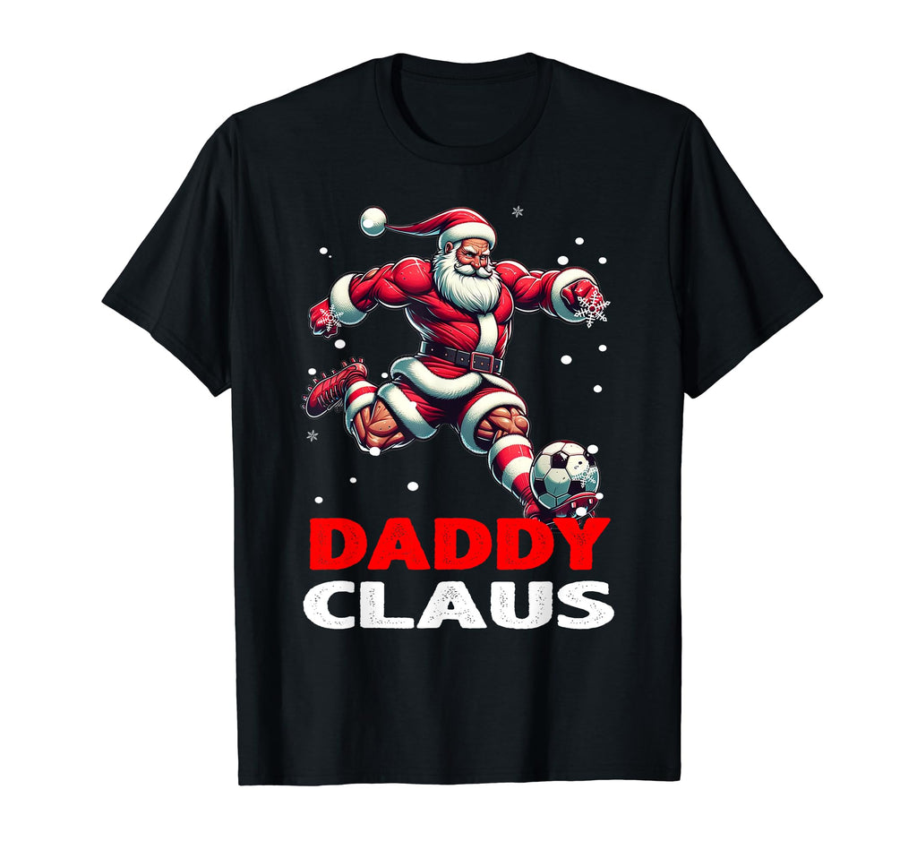 Soccer Daddy Claus Family Matching T-Shirt - Unique Graphic for Adults