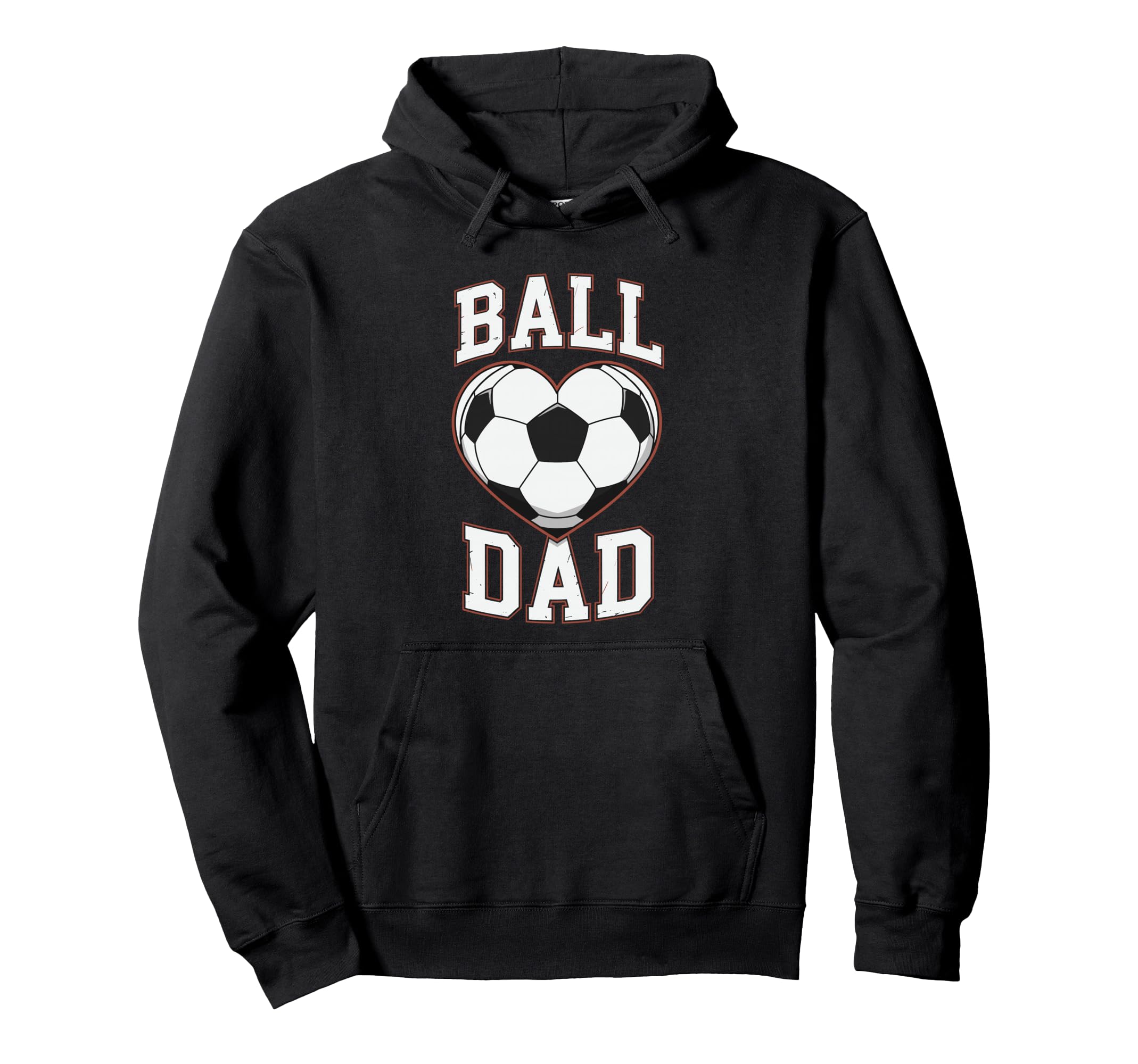 Ball Dad Heart Soccer Father Player Hoodie - Unique Graphic for Adults