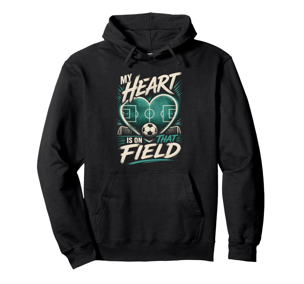 My Heart Is That Field Soccer Mom Hoodie - Custom Art Print for Adults