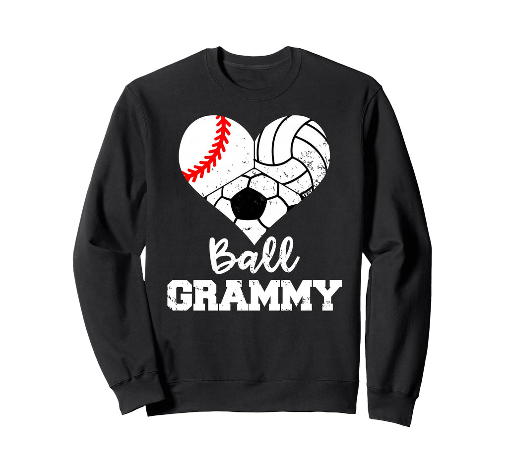 Ball Grammy Heart Funny Sweatshirt - Casual Everyday Wear for Adults