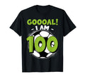 100 Year Old Birthday Soccer Themed T-Shirt - Minimalist Print Men Women