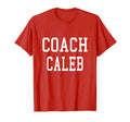 Coach Caleb Custom Football Soccer T-Shirt - Novelty Apparel for Adults