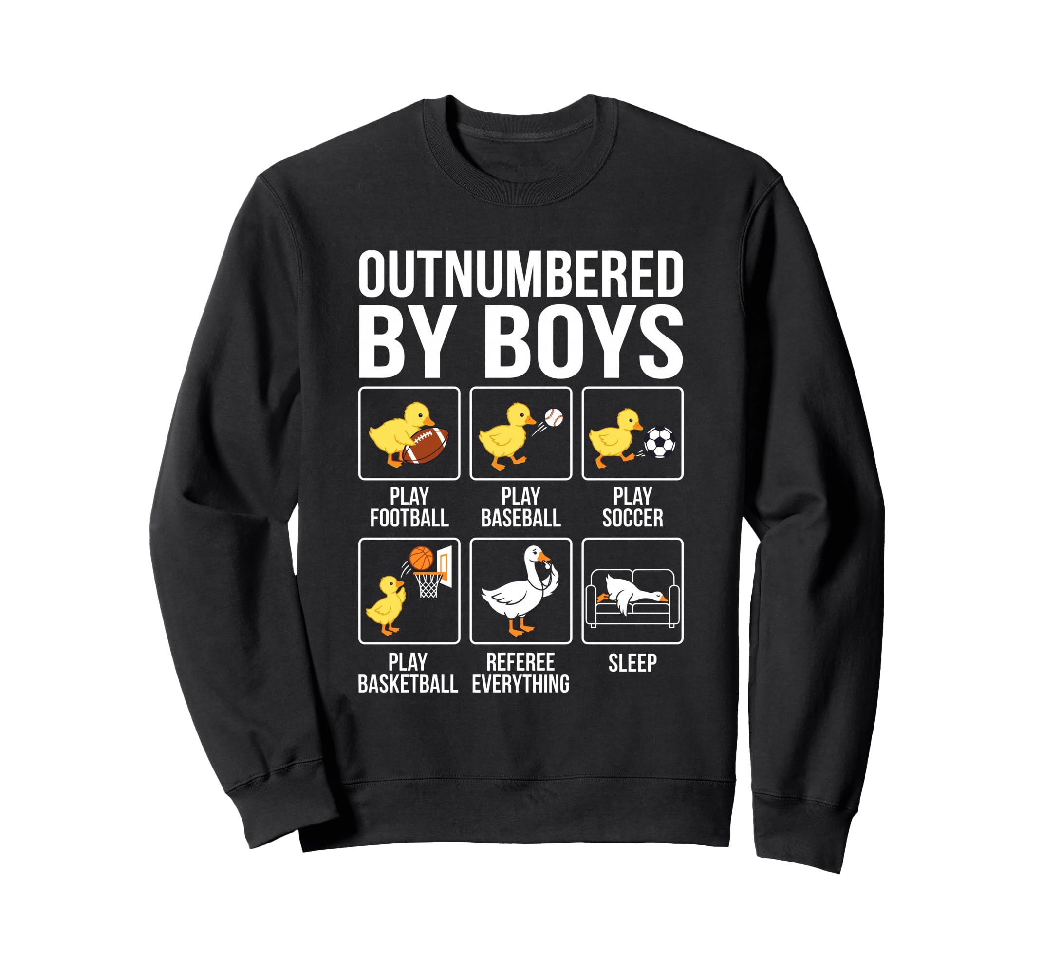 Outnumbered Ducklings Football Sweatshirt - Aesthetic Graphic Unisex