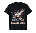 Goalie Life Ice Funny Hockey Goalkeeper T-Shirt - Unique Graphic for Adults