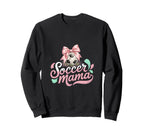 Soccer Mama Coquette Bow Sideline Sweatshirt - Minimalist Print Unisex