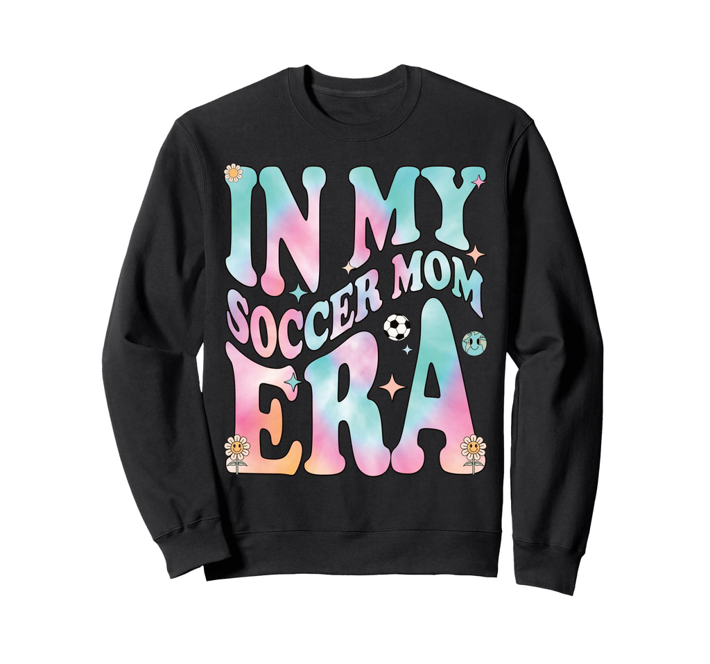My Soccer Mom Era Groovy My Soccer Mom Sweatshirt - Graphic Print Unisex