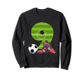 9 Birthday Soccer 9 Year Old Sweatshirt - Aesthetic Graphic Unisex