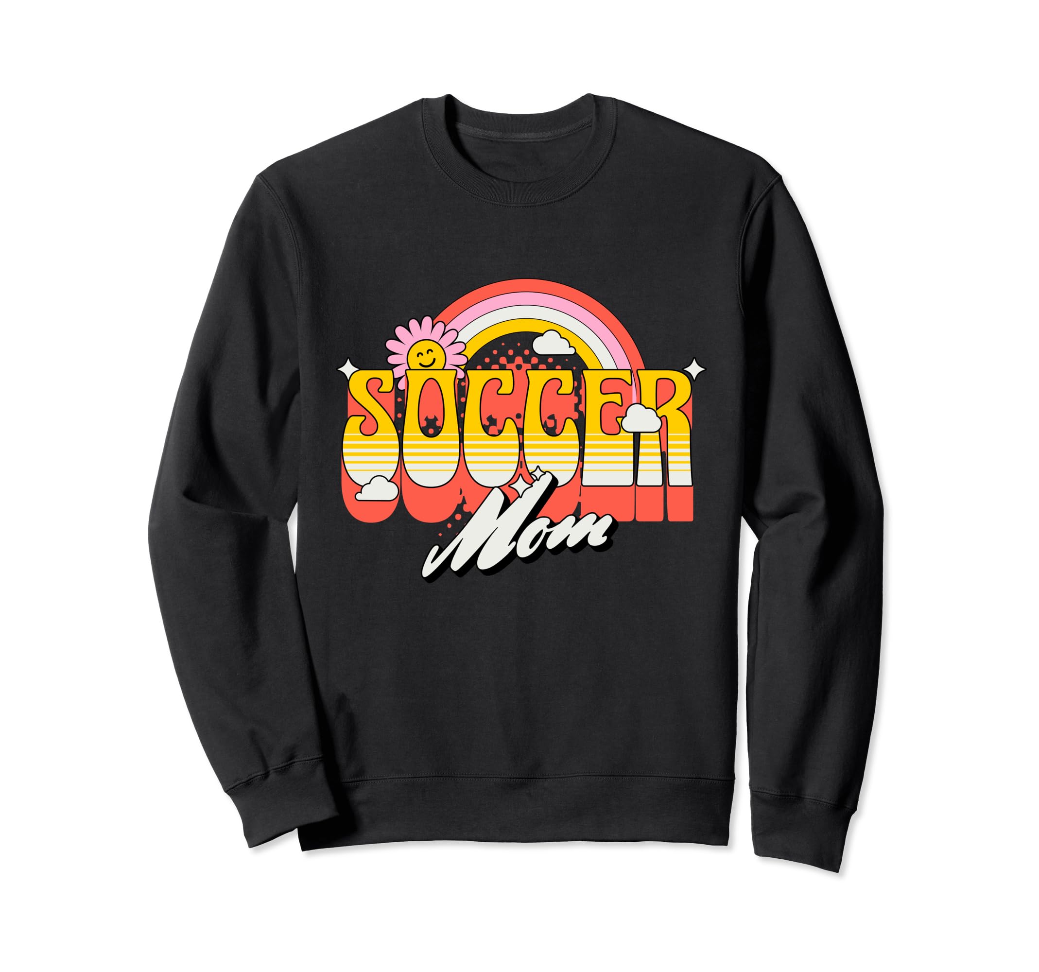 Soccer Mom Groovy Soccer Fan Sweatshirt - Trendy Graphic Men Women