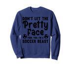 Funny Soccer Art Soccer Player Sport Sweatshirt - Graphic Print Unisex