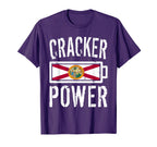 Florida Flag Cracker Power Battery Proud T-Shirt - Trendy Graphic Men Women
