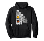 Eat Sleep Soccer Softball Volleyball Hoodie - Aesthetic Graphic Men Women