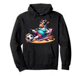 Chill Cow Beach Soccer Ball Summer Hoodie - Custom Art Print for Adults