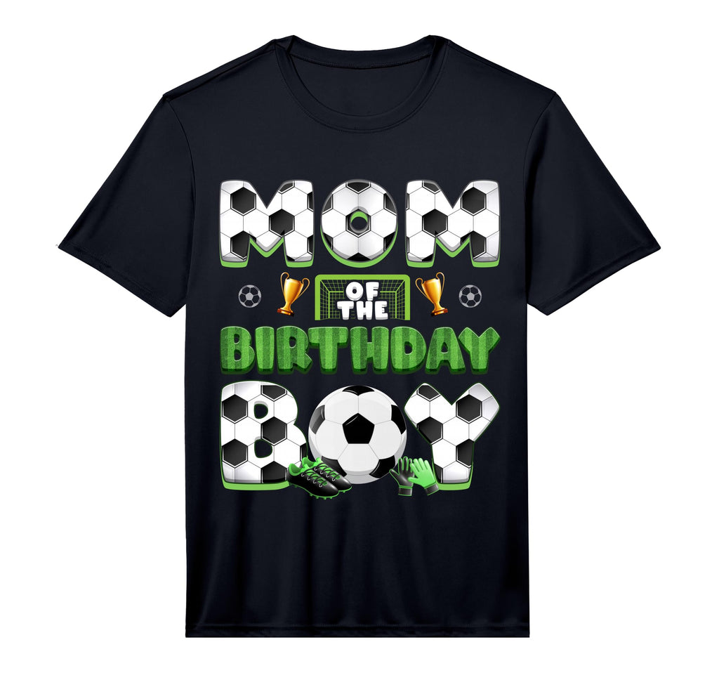 Mom And Dad Birthday Soccer Group T-Shirt - Novelty Apparel for Adults