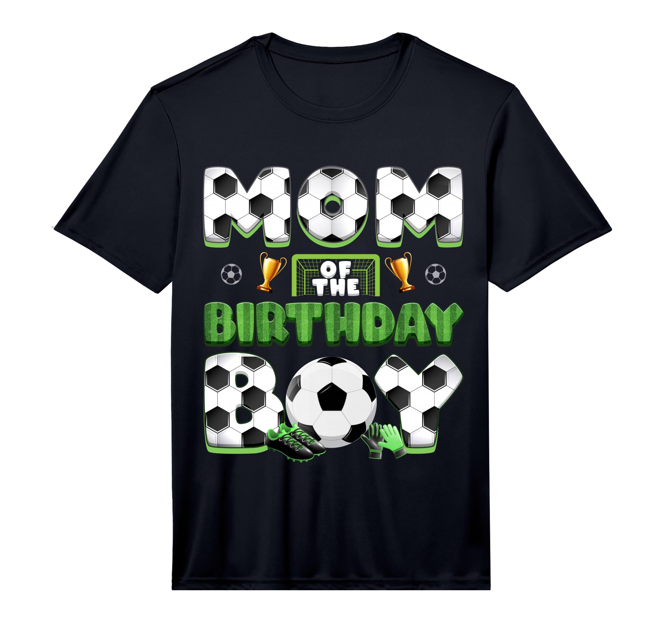 Mom And Dad Birthday Soccer Group T-Shirt - Novelty Apparel for Adults