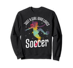 Just Who Loves Soccer Football Gift Sweatshirt - Minimalist Print Unisex