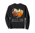 All Multi Sport Heart Sports Lover Sweatshirt - Graphic Print Men Women