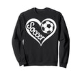 Funny Soccer Heart Soccer Player Sweatshirt - Novelty Apparel for Adults