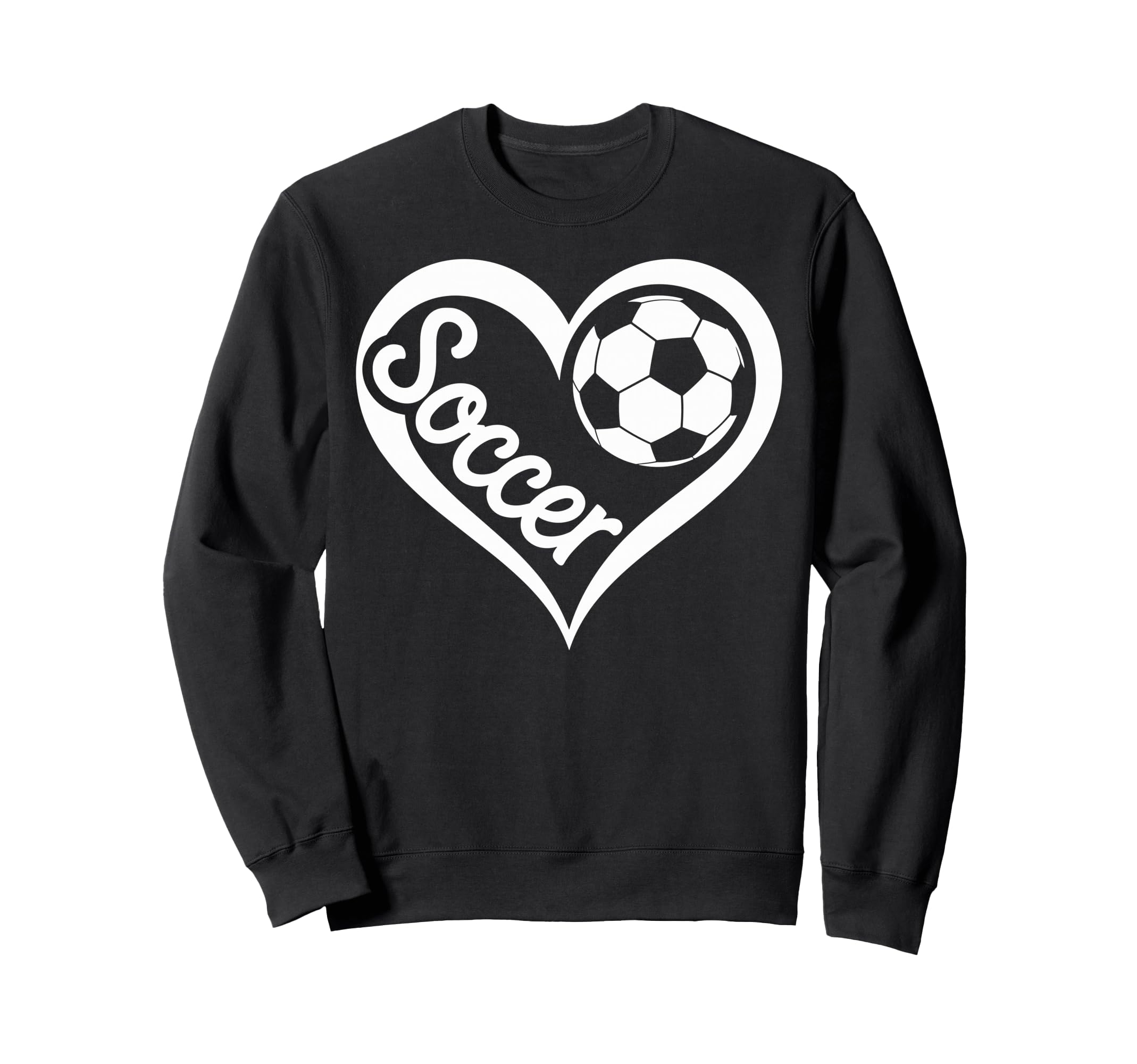 Funny Soccer Heart Soccer Player Sweatshirt - Novelty Apparel for Adults