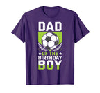 Dad Birthday Soccer Player Bday Team T-Shirt - Graphic Print for Adults