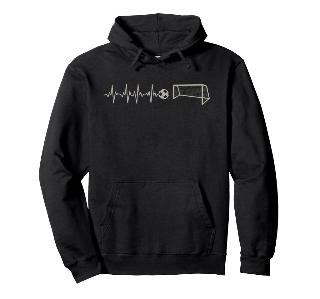 Funny Soccer Heartbeat Ecg Football Hoodie - Aesthetic Graphic for Adults