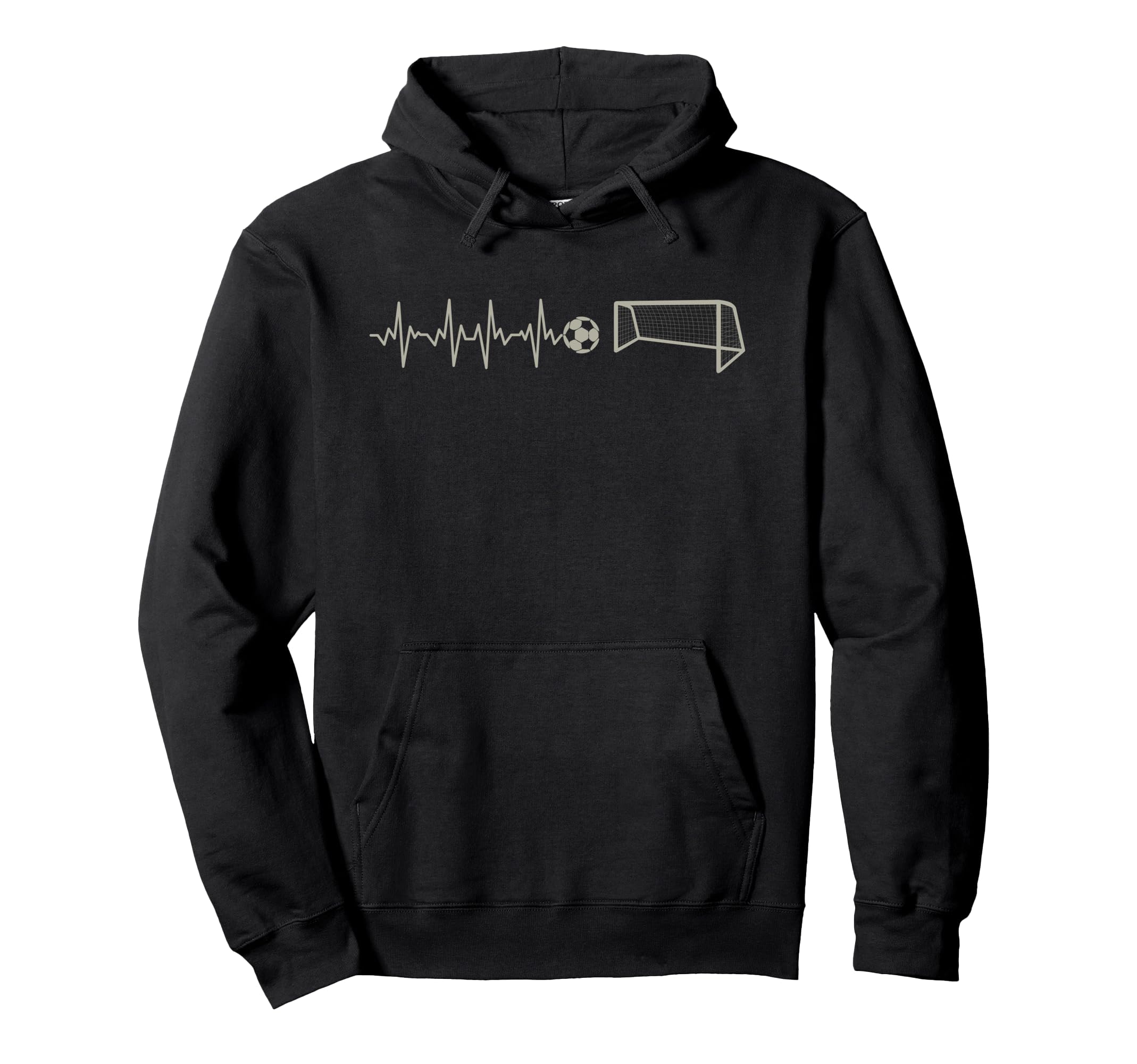 Funny Soccer Heartbeat Ecg Football Hoodie - Aesthetic Graphic for Adults