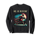 He Is Rizzin Religious Christian Sweatshirt - Custom Art Print Unisex