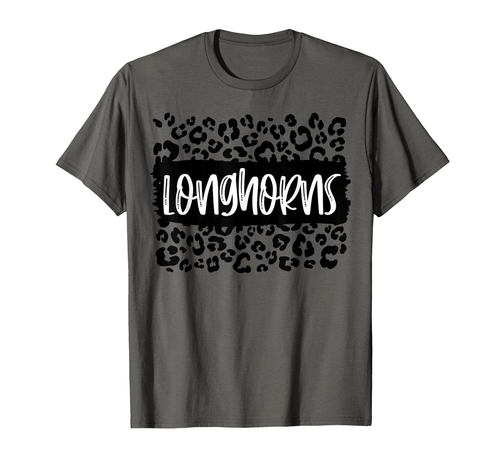 Longhorns Team Mascot School Spirit T-Shirt - Casual Everyday Wear Unisex